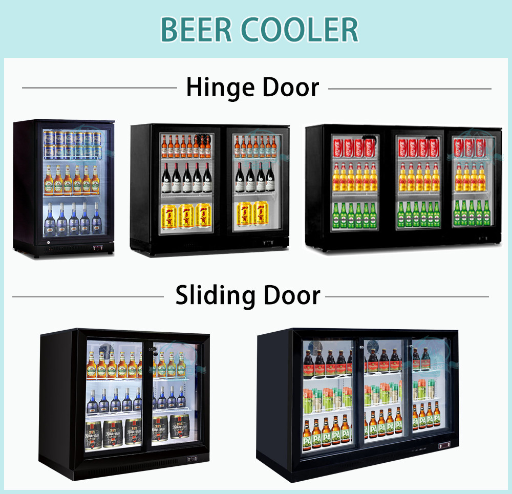 Glass Door Mini Bar Fridge Beer Chiller Drink Cooler For Hotel