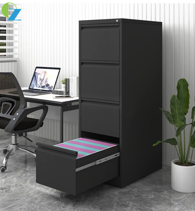 Large Storage 4 Drawer Vertical Filing Cabinet Office Steel Cupboard