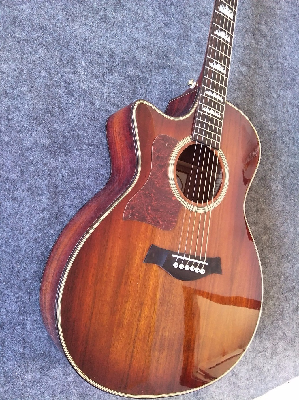 Custom Wholesales KOA body acoustic guitar KOA electric acoustic guitar Free Shipping Sunset finish KOA acoustic