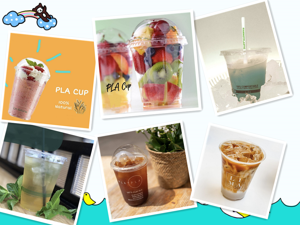 PLA Compostable Biodegradable Plastic Cups 12 Oz For Cold Drink