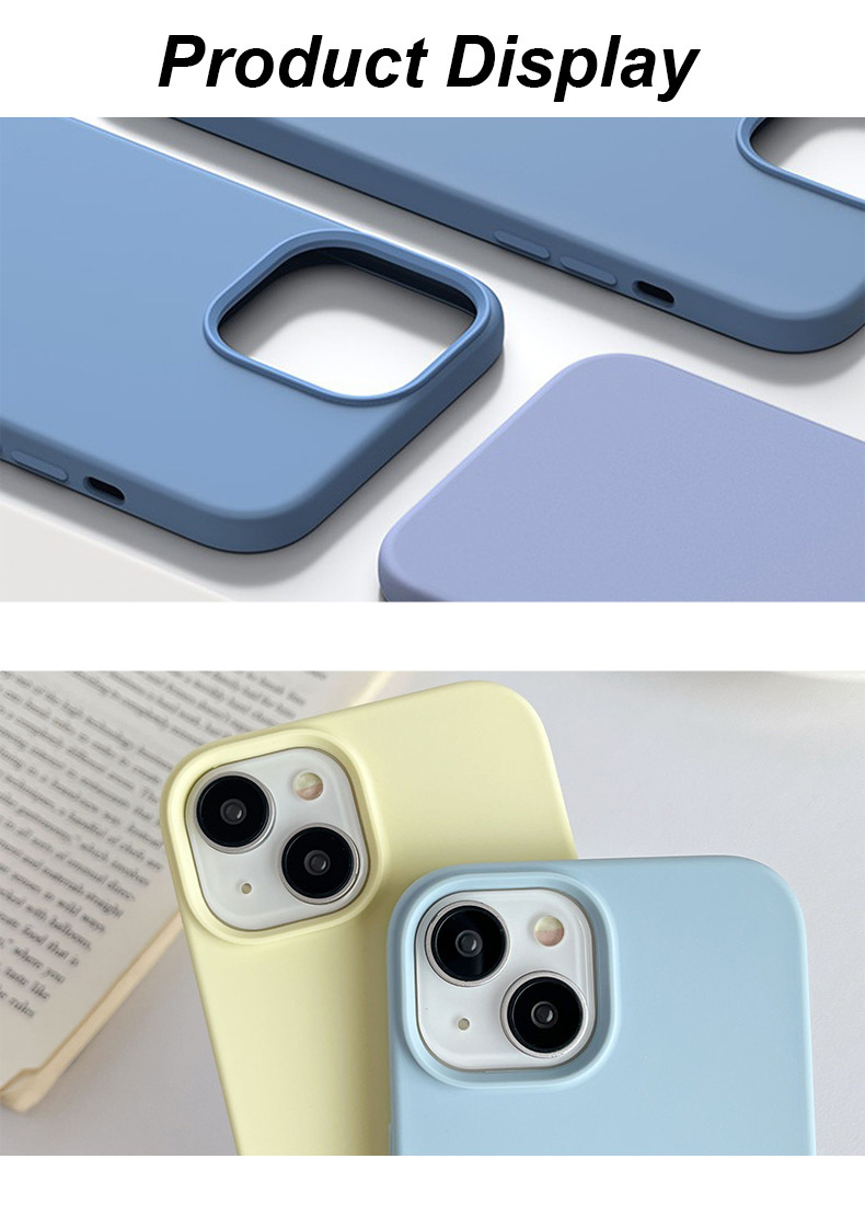 Camera Protection Liquid Silicone Phone Case Shockproof For IPhone 15 16 Pro Max