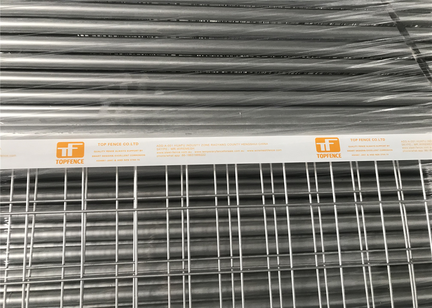 Free Standing Temporary Fencing Panels 2.1mx2.4m OD32mm wall thick 1.80mm Mesh 60mm x 150mm Dia:4.00mm