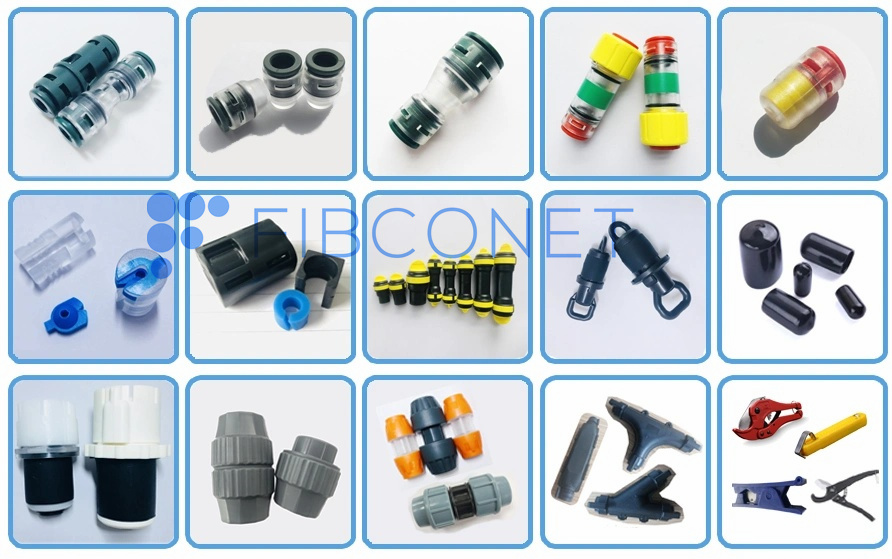FTTH Push in Duct Connector for FTTX Fiber Optic Microtube End Stop Network Connector