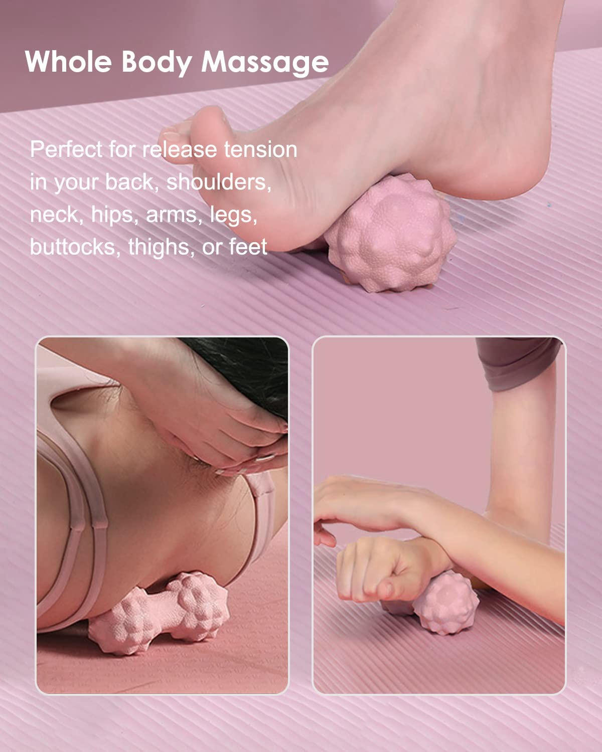 Silicone Peanut Massage Ball Double Lacrosse Massage Roller Ball For Muscle Therapy Release