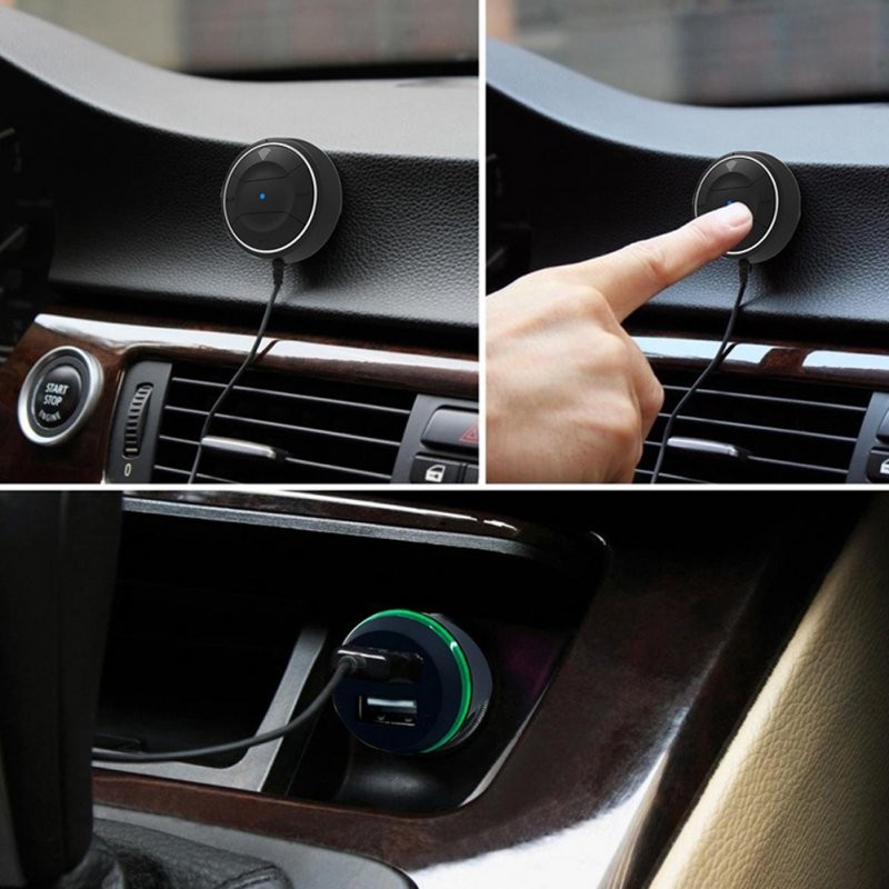 AUX Bluetooth 3.5mm Audio Output Receiver Car Kit Handsfree calling