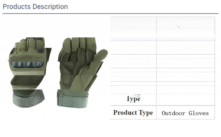 Anti-Slip Palm Hard-Knuckle Hand Gloves with Hook and Loop Enclosure Weight/Pair 0.2kgs