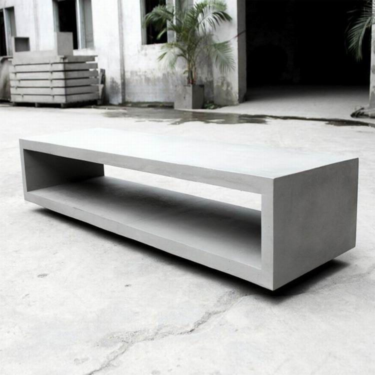 China Foshan City Concrete Patio Side Table for Outdoor Decor Concrete Table Sets Bench