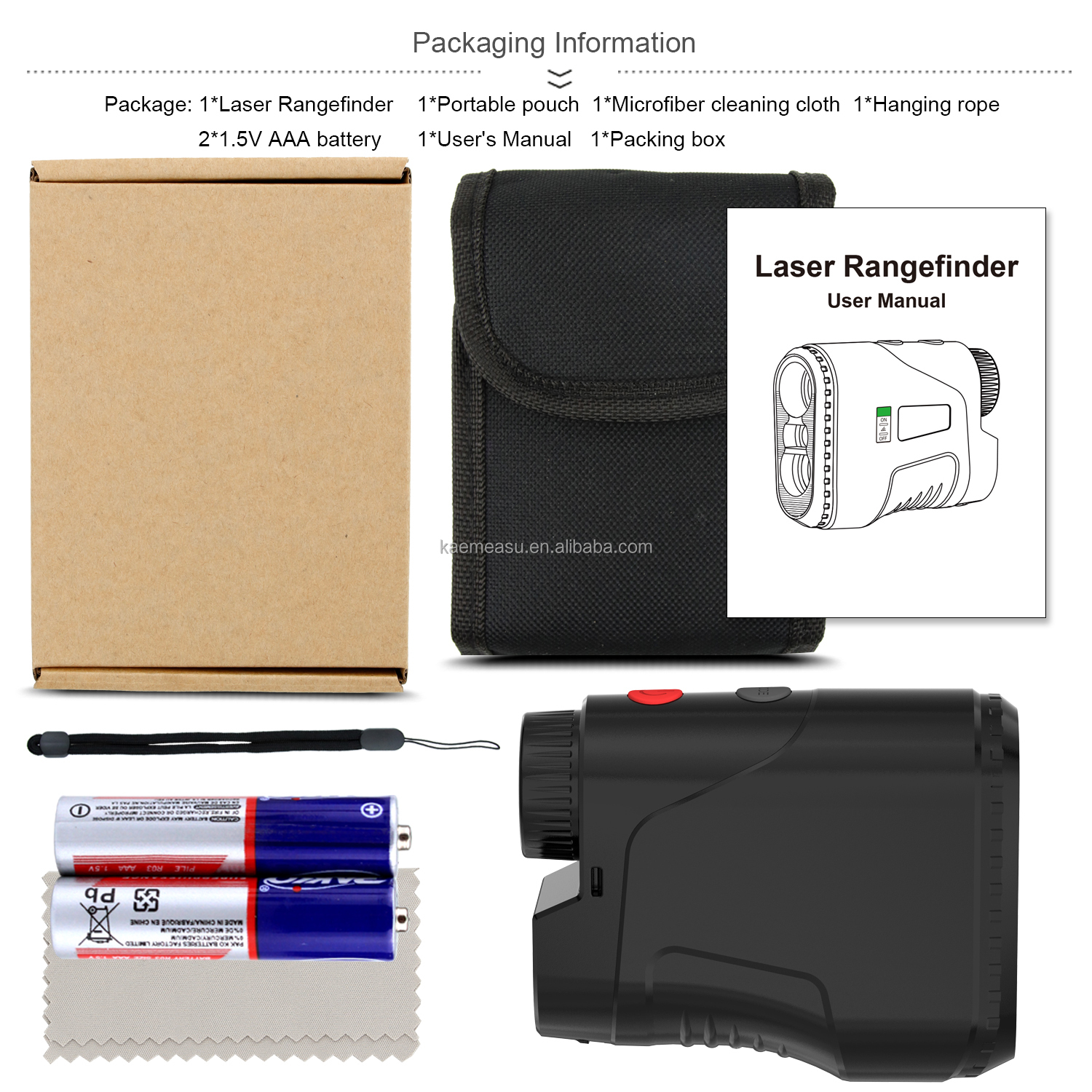 500Yd Digital Laser Rangefinder for Golf Range Finding and Long-lasting Distance Measurement