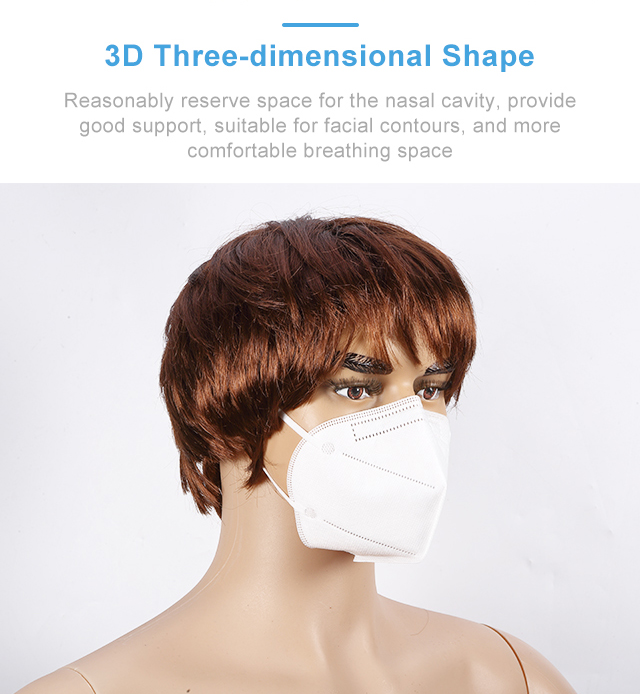 White List Product CE Certificates FFP2 5 Layers Disposable KN95 Face Mask