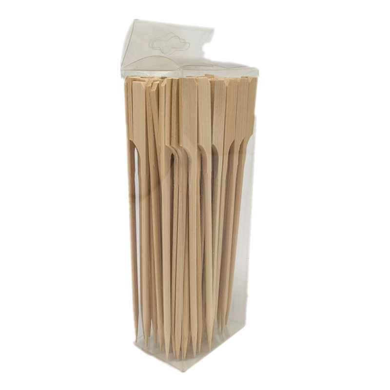 18cm Flat Wooden Bamboo Paddle Picks Sticks For Marshmallow