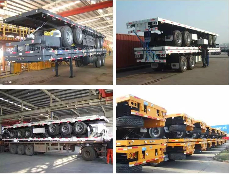 Steel Three Axle 12R22.5 Shipping Container Trailer