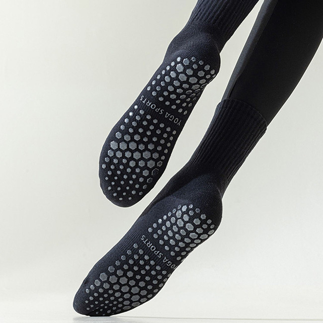Breathable Cotton Non Slip Yoga Socks Sports Yoga Pilates Crew Grip Socks Customized