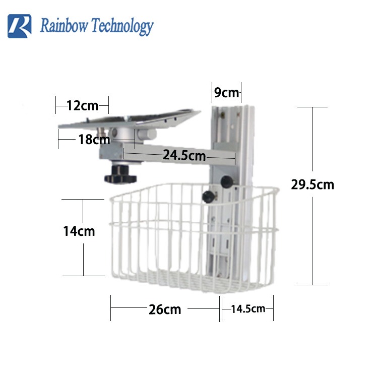 Wall Mounted Aluminium Alloy Wards Bracket For Patient Monitor ECG Machine