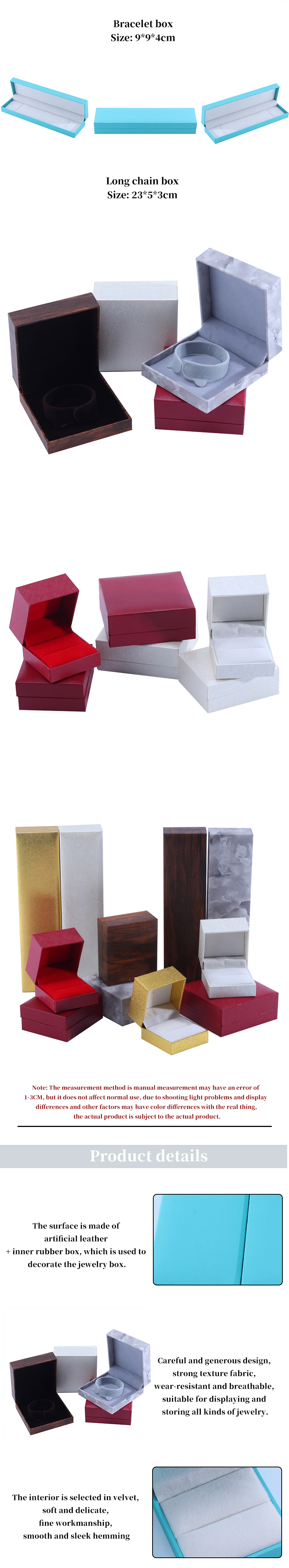 Jewelry Boxes Material Paper Velvet Newest Style for Earrings Necklaces and Rings