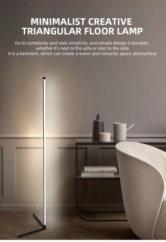 Triangular Floor LED Atmosphere Lamp Creative Minimalist For House Decoration