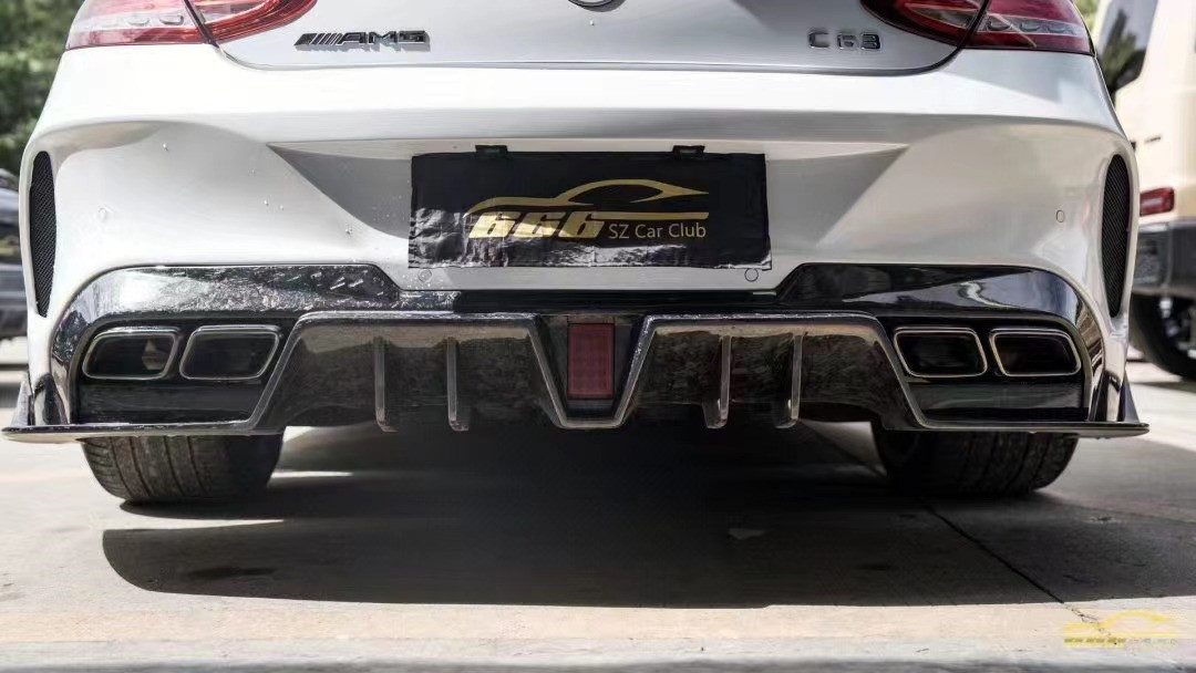 Auto Parts for Mercedes C63 C63S Coupe Body Kit C63 C63S Coupe Upgraded IMP Style Front and Rear Bumper Spoiler Body Kit