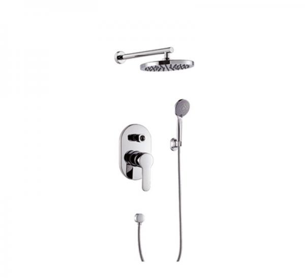 Quality Wall Mount Trim Brass Bath Shower Faucet, Concealed Valves,Diverter 2/3 Way Shower Mixer Valves,Concealed Shower Sets. for sale