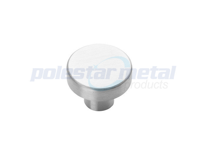 Crystal Brushed Satin Nickel Zinc Alloy Ring Pull Cabinet Hardware With 1 3/8 Diameter