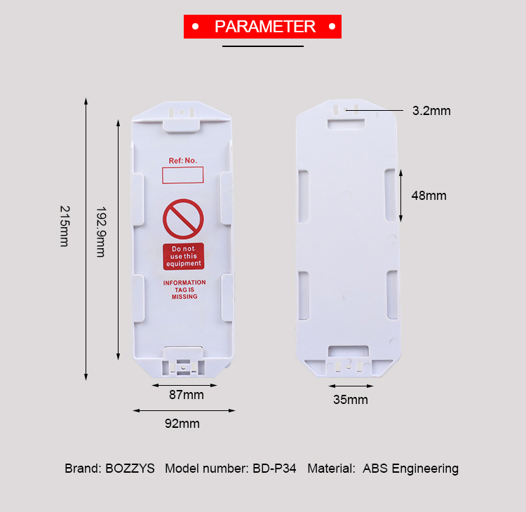 215MM Length Danger Do Not Operate Tag , Inspection Tags For Scaffolding