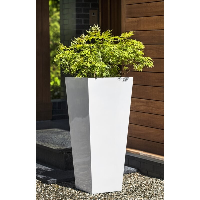 Square Fiberglass Flower Planter Pots For Indoor And Outdoor