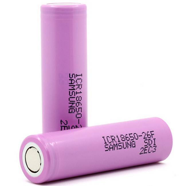 High Capacity Lithium Ion Cells / Samsung Li Ion Cells ICR18650-26F Lightweight