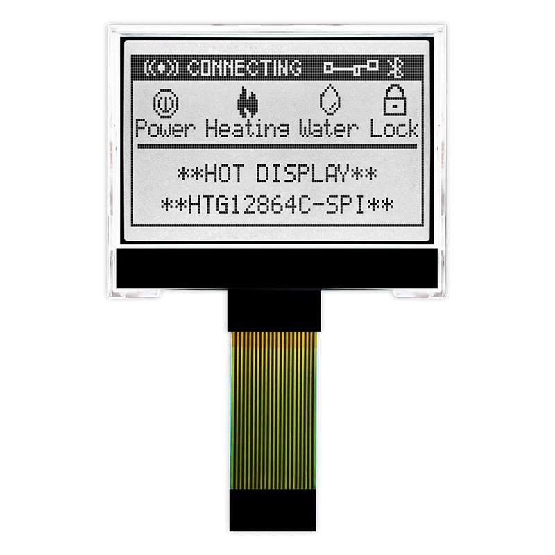 128X64 COG LCD Module ST7567 SPI FSTN Display With White Side Backlight HTG12864C-SPI