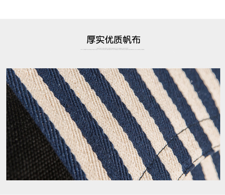 Simple Stripe Diagonal Canvas Tote Bags Single Shoulder Bag