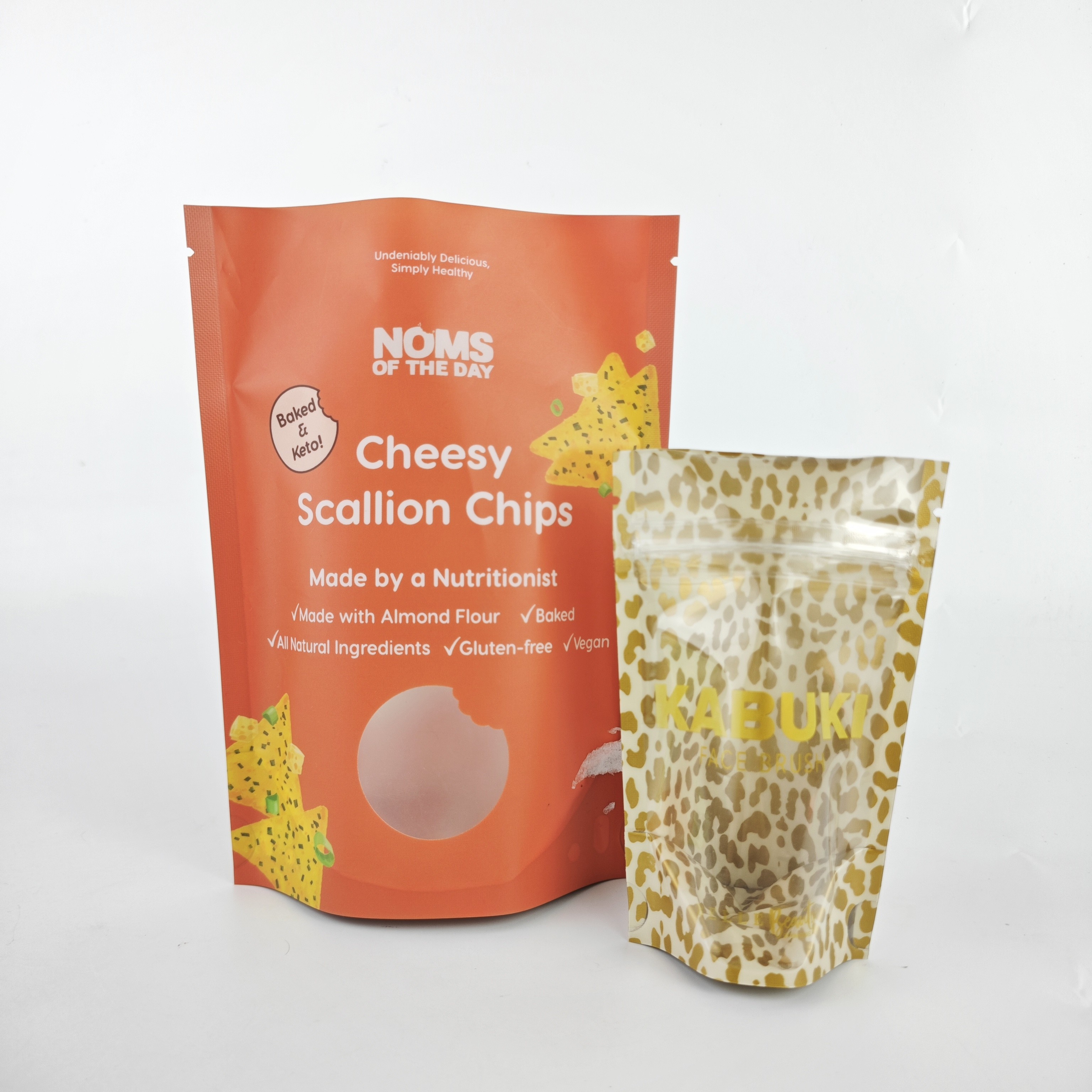 Food Grade Custom Printed Matte Finish One Side Clear Chips Snack Packaging Bags Stand Up Pouch with Window