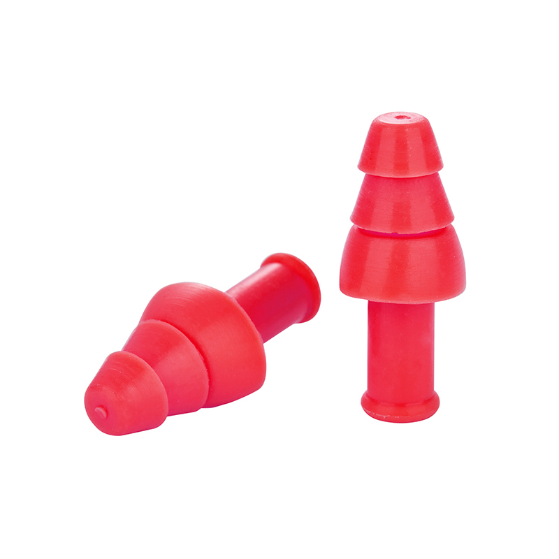 Comfortable 28dB SNR Silicone Earplugs in Striking Orange Color for Noise Reduction