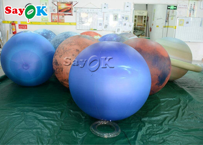 Customized 40 Inches Inflatable Lighting Decoration Pluto Planet Balloon