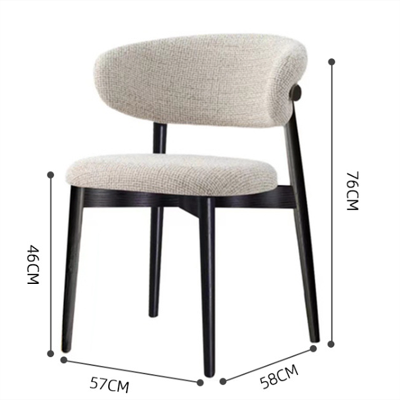 Indoor Black Wood Dining Room Chairs Velvet Fabric With Metal Legs