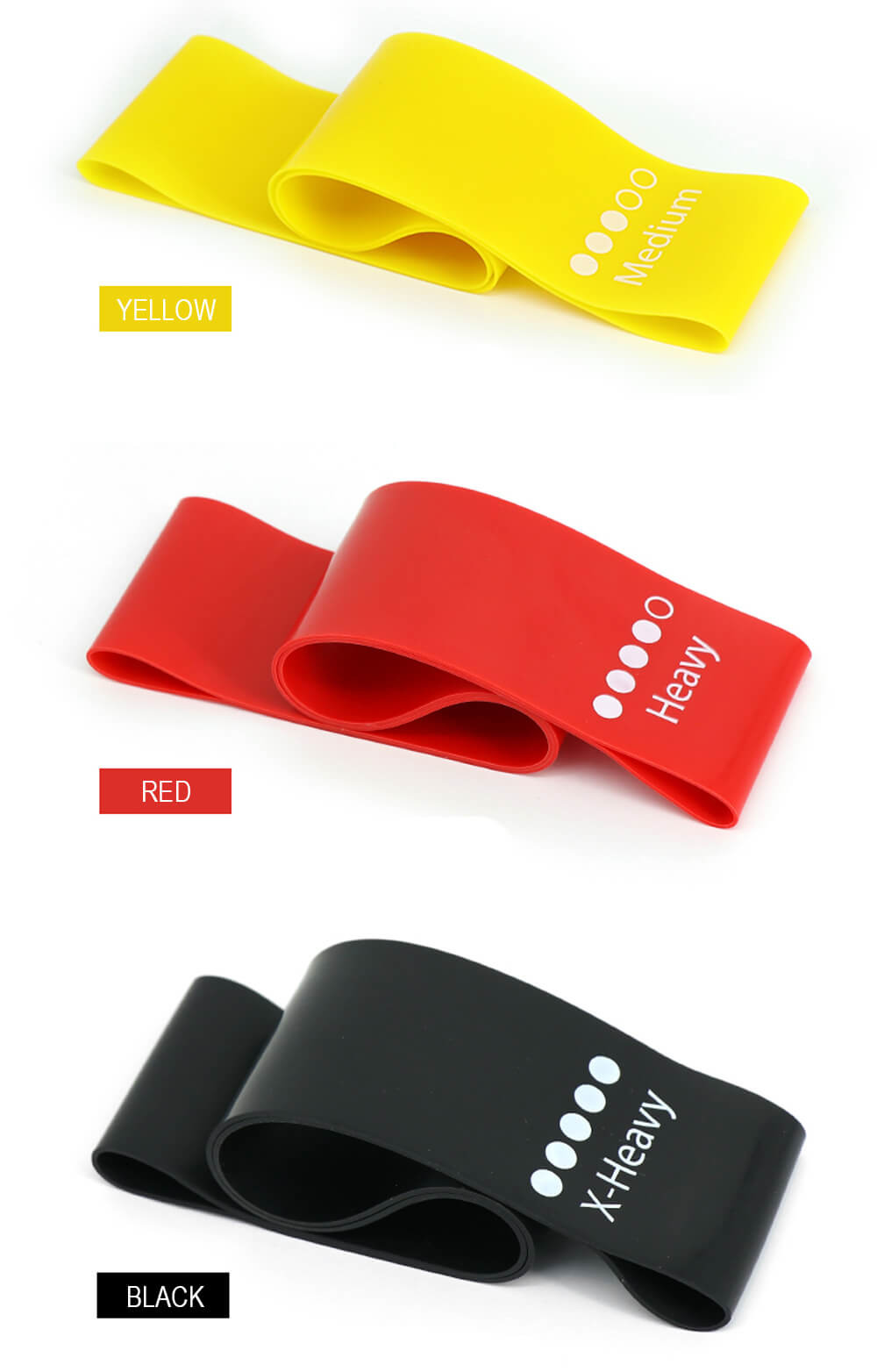 Unisex Fitness Rubber Bands , Yoga Resistance Bands For Body Shaping