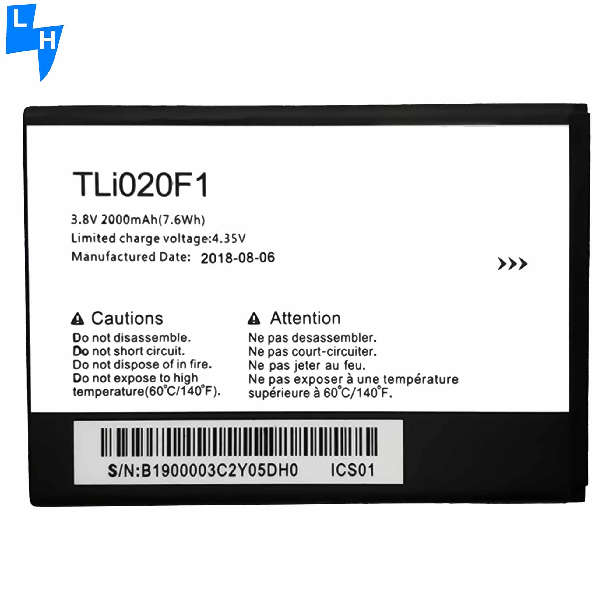 Alcatel One Touch Pop 2 5042D C7 U5 Battery Replacement with Original capacity White