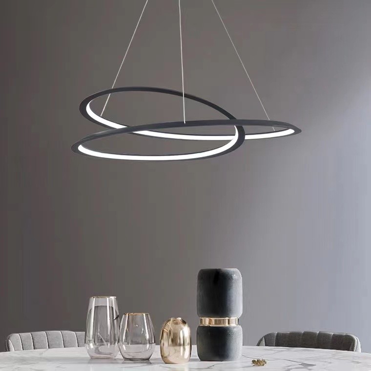 Metal Aluminum Interior Decoration Chandelier Lighting Fixtures large led pendant lights