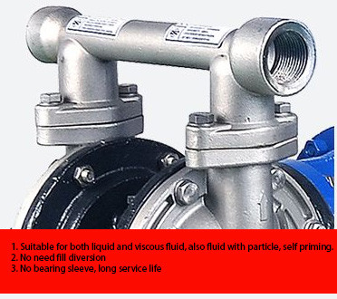 Stainless Steel Electric Diaphragm Pump 3 Inch Double Diaphragm PTFE