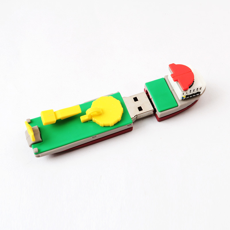 3D Copy Real PVC USB Drive Sailing Ship Customized Shapes