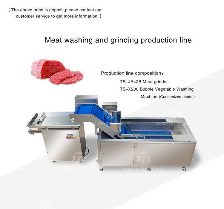 Industrial Ground Meat Production Line Kitchen Food Processor