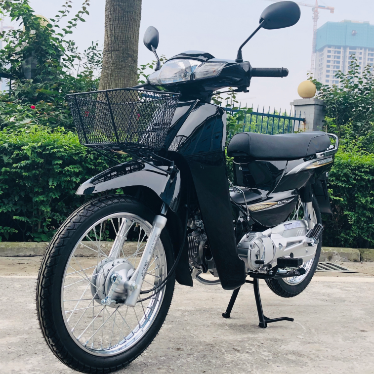 Four Stroke 125cc Moped Motorcycle Air Cooled Customized Color