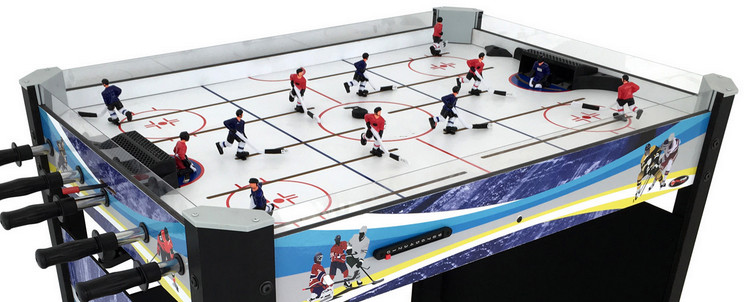 Electronic Scoring Rod Hockey Table MDF Color Graphics Wooden Hockey Table