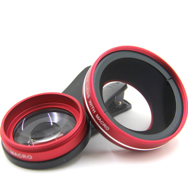 2 In 1 0.45X Cell Phone Wide Angle Lens 37MM Thread Digital SLR Pro Lens