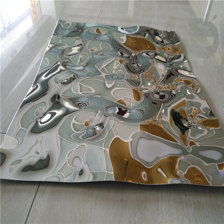 decorative stainless steel sheet embossed water ripple sheet for ceiling panel or wall cladding