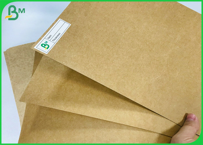 Hard Density Packaging Paper Board 90g To 450g PE Coated Brown Kraft Liner Sheets