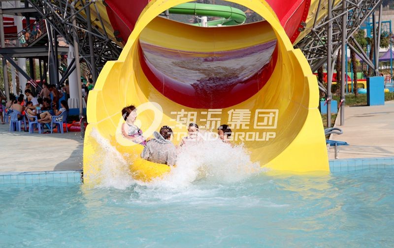 Customized Super Tornado Fiberglass Water Slides 14.6m Platform Height for Themed Water Park