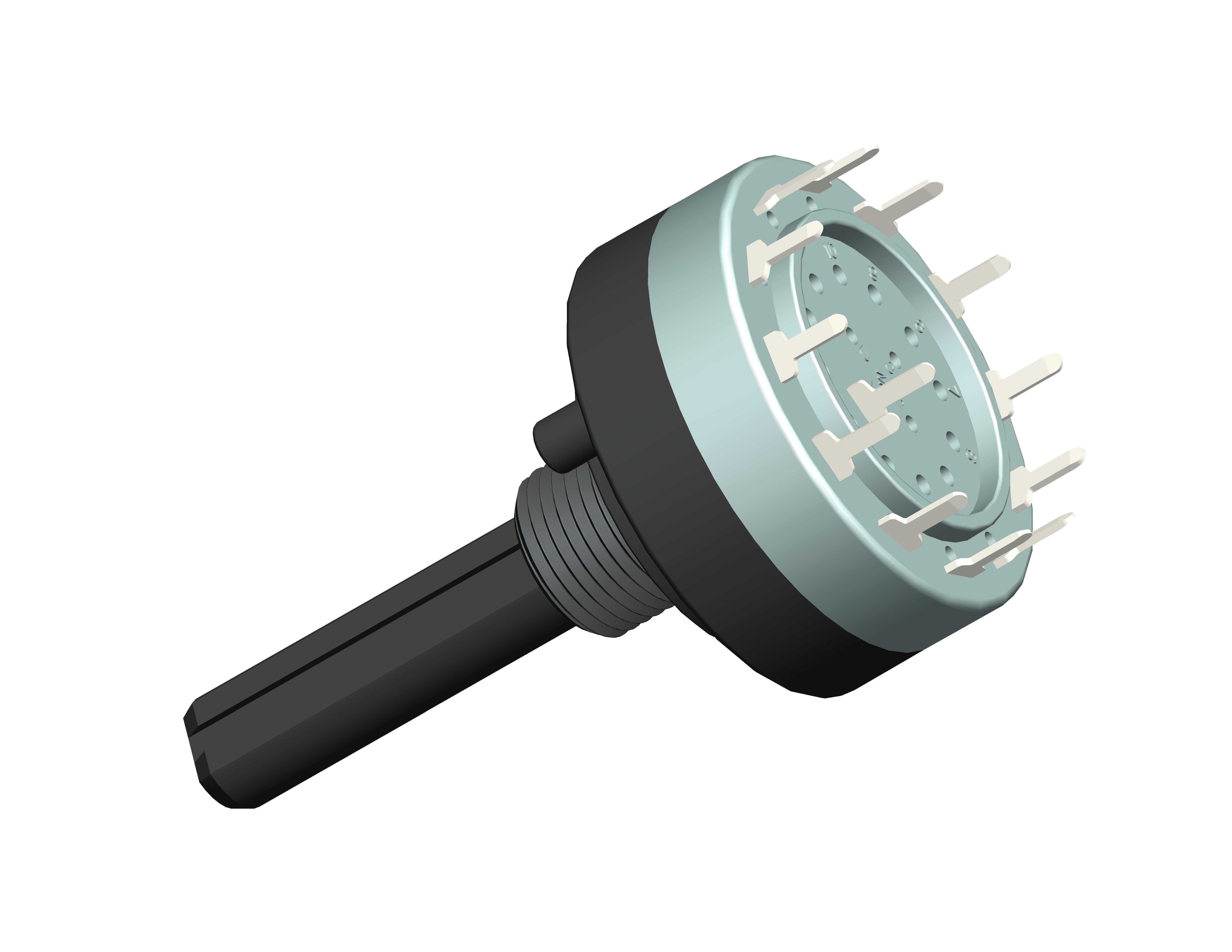 Insulated Shaft Rotary Switch 26mm Multi Way Switch For Multimedia Audio