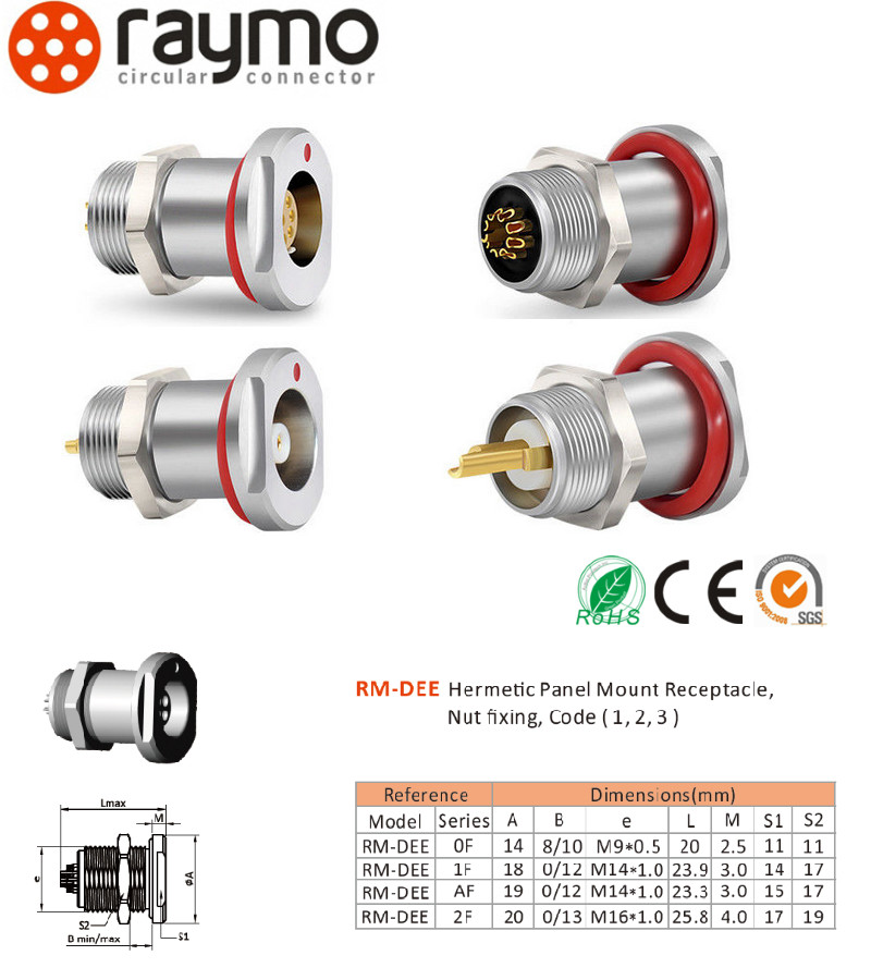 Innovative 4 Pin Military Connector , Military Grade Electrical Connectors Dee Deu 102