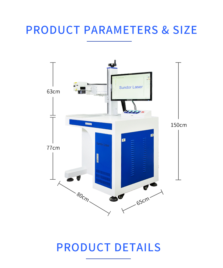 3W 5W Sundor UV Laser Marking Machine For Glass Sunglasses Bottle