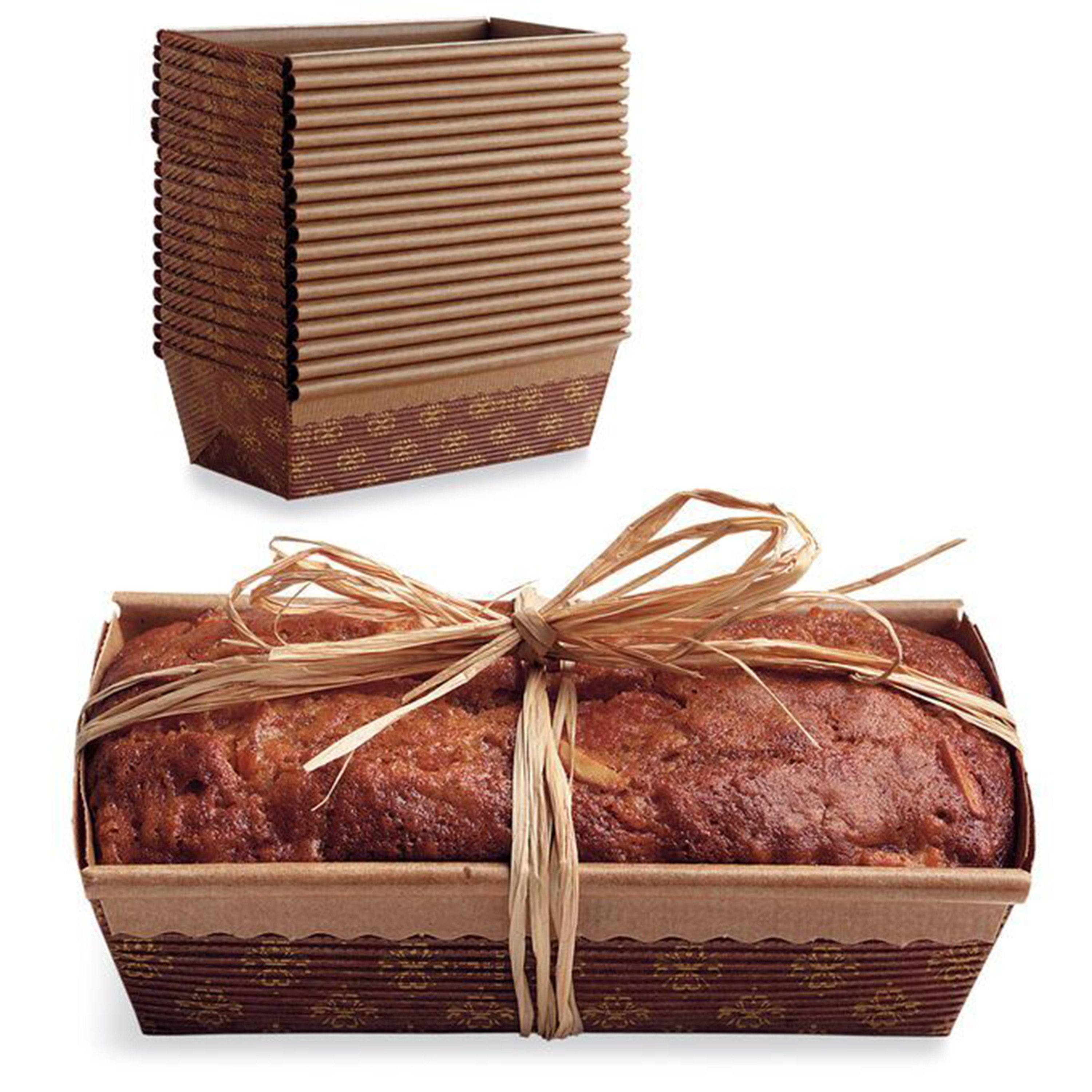 Kraft greaseproof paper bread baking pans color printing custom paper baking pan paper bakeware loaf pan