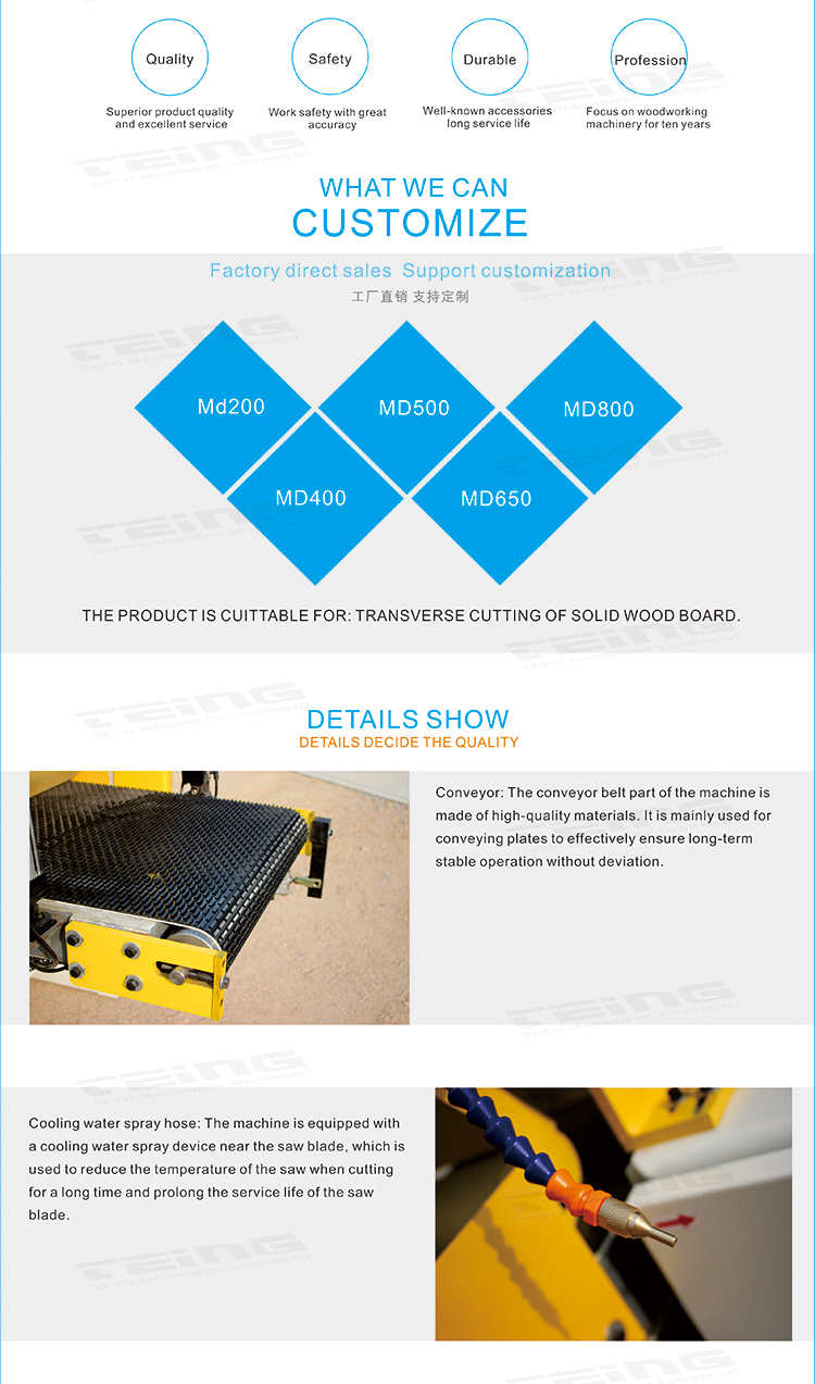 Wood Plate Cutting CNC Automatic Horizontal Band Saw Machine with 15kw Main Motor Power