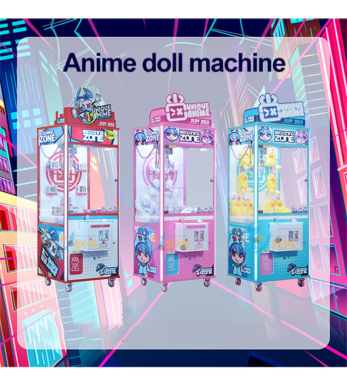 230W Coin Operated Plush Toy Claw Machine Anime Style