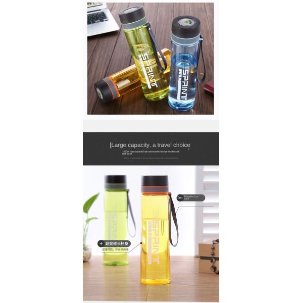 Customized Logo Lightweight Plastic Travel Water Bottle Outdoor Sports Water Bottle 500ml/650ml/750ml/1000ml/1200ml With Rope Multifunctional